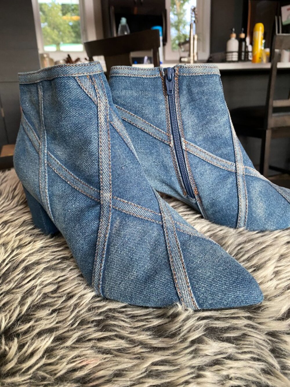 Darling Mini Boots In Jean material, New With Label! - Picture 3 of 5